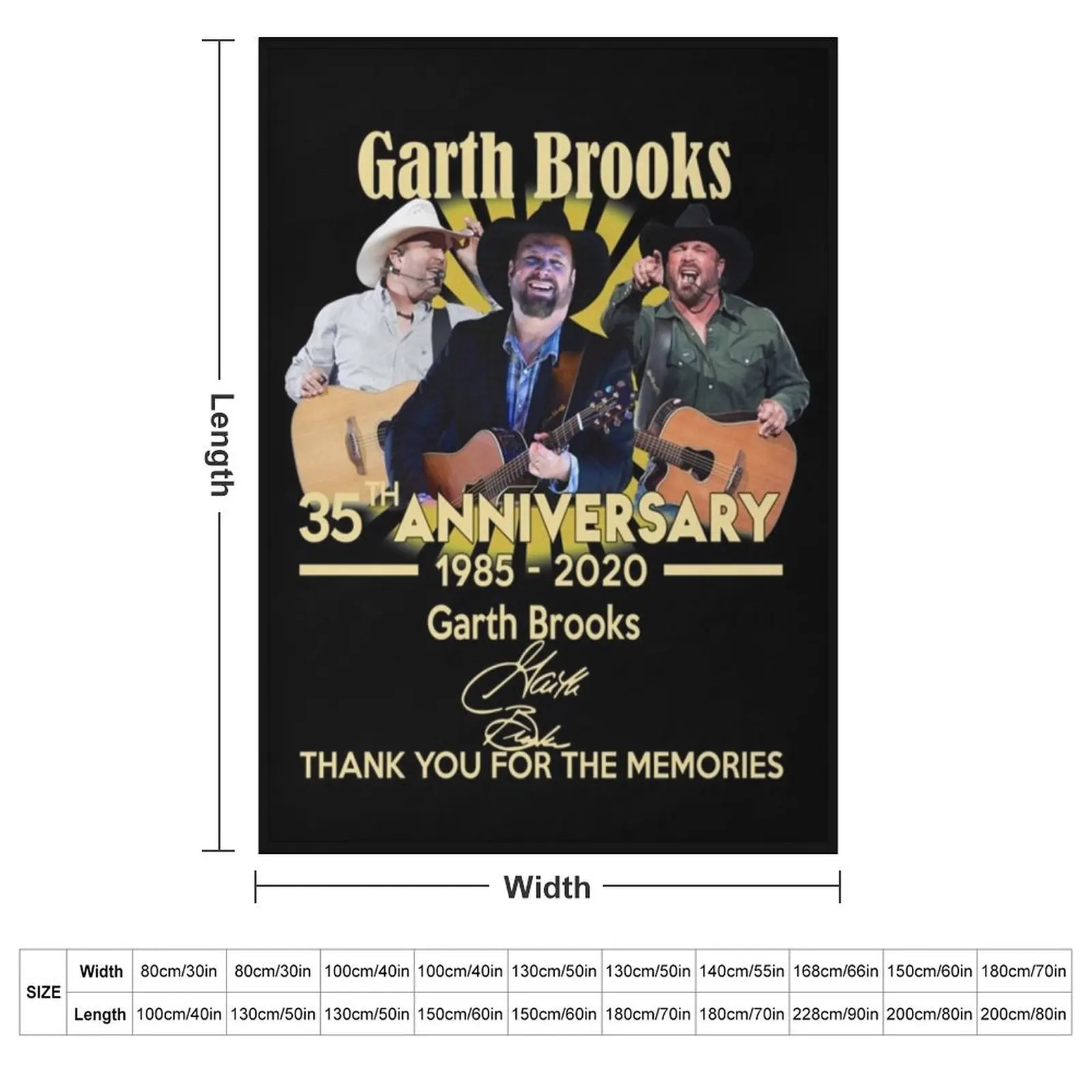 Garth BROOKS 35th Anniversary Throw Blanket Bed Fashionable Soft Beds heavy to sleep Blankets