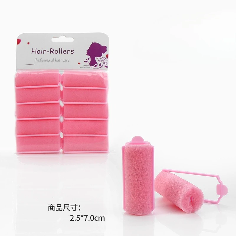 

10PCS /Set Pink Soft Sponge Foam Cushion Hair Rollers Curlers Barber DIY Curls Hairdressing Tool DIY Home Heatless Wave Formers