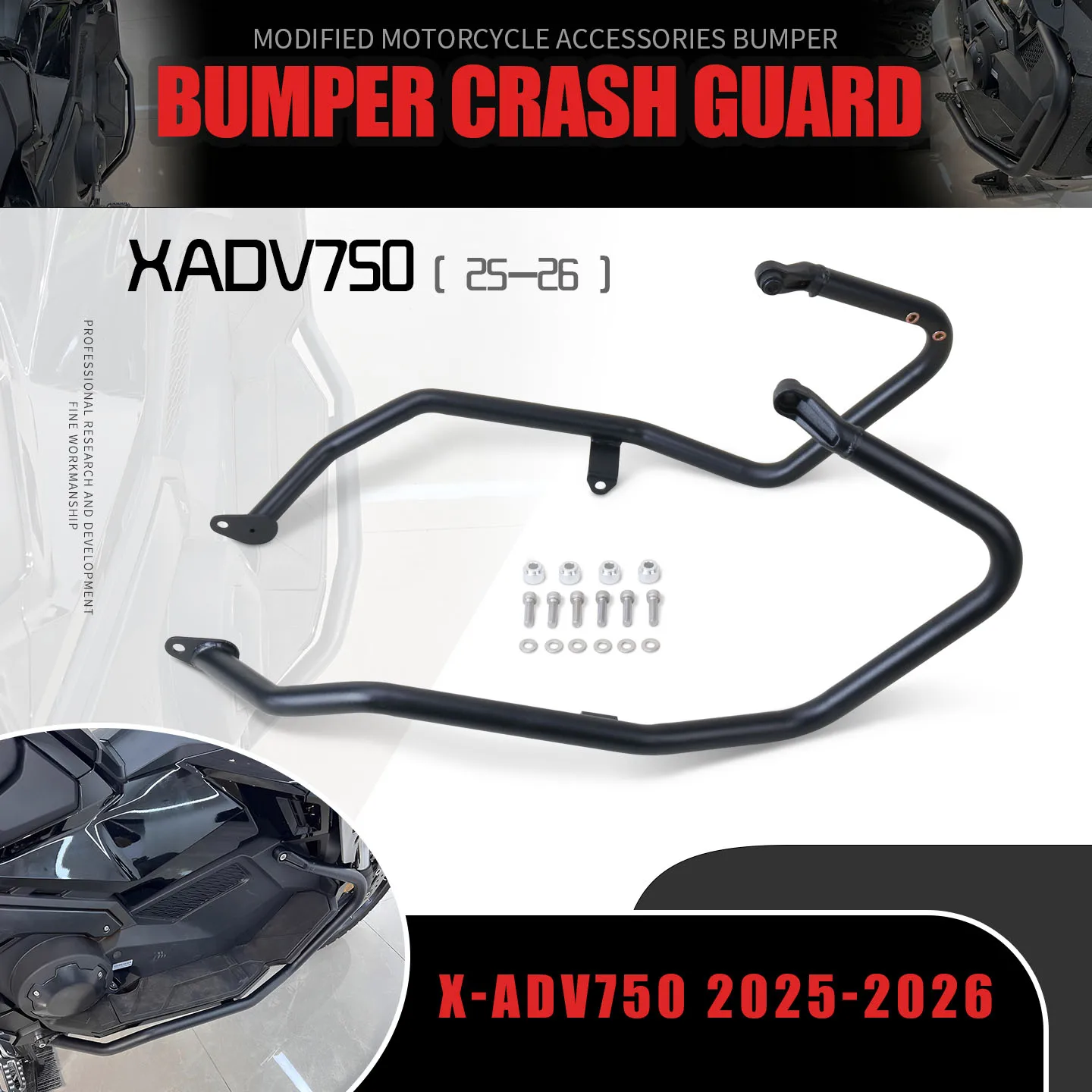 

For X-ADV 750 X ADV750 2025 2026 Motorcycle Engine Protection Bumper Crash Guard Bar Buffer Frame Side Falling Protector