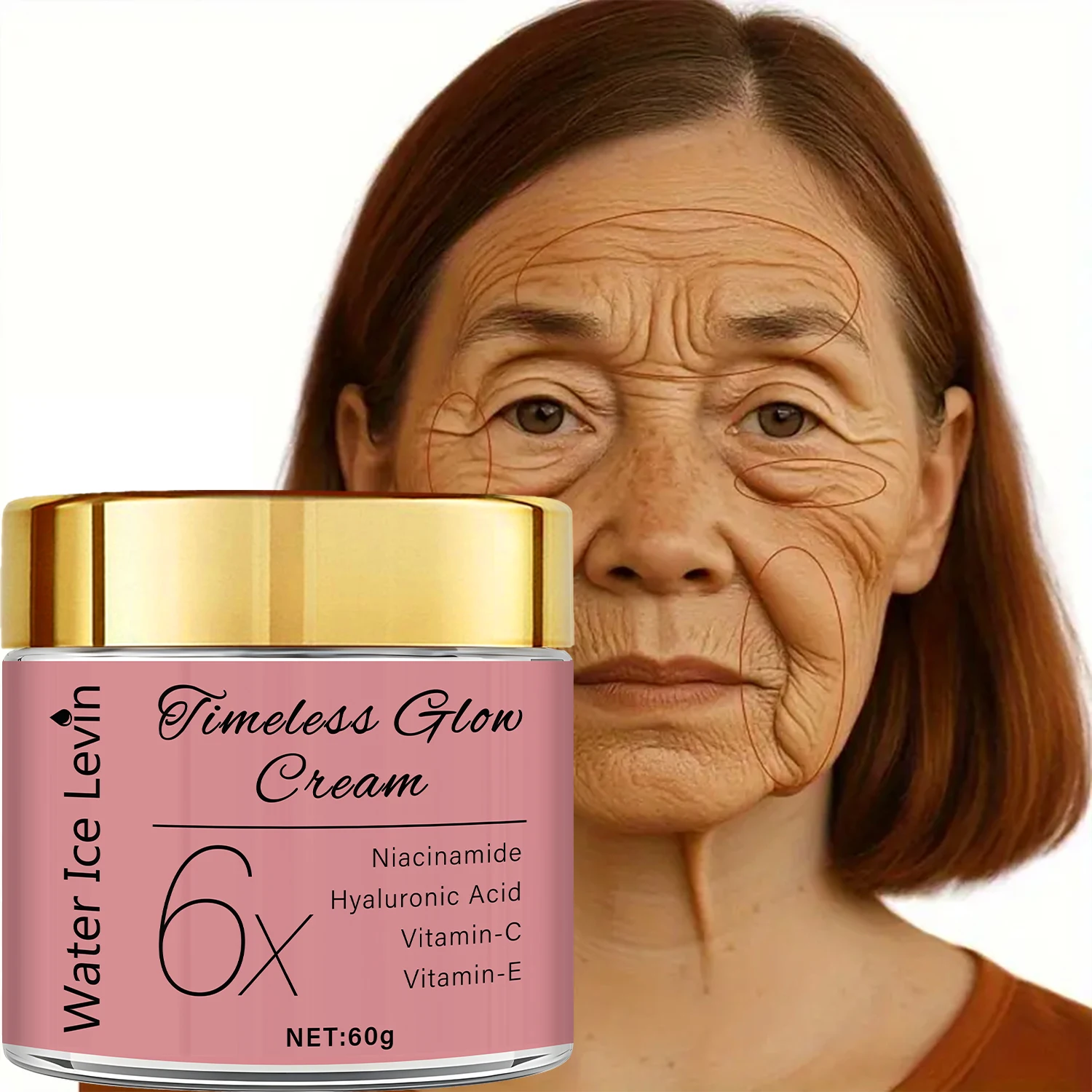 Timeless Glow Gesichtscreme mit Niacinamid, Hyaluronsäure und Vitamin C – aufhellend und feuchtigkeitsspendend für weichere, strahlende Haut