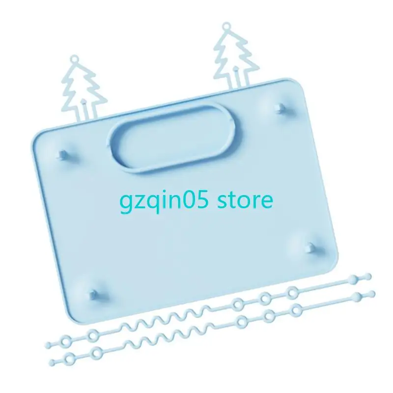 H055 1 مجموعة لوحة الشفط تحديد الموقع للطفل سهلة التنظيف غسالة صحون آمنة طفل تغذية حصيرة مع حبل مقاوم للسقوط