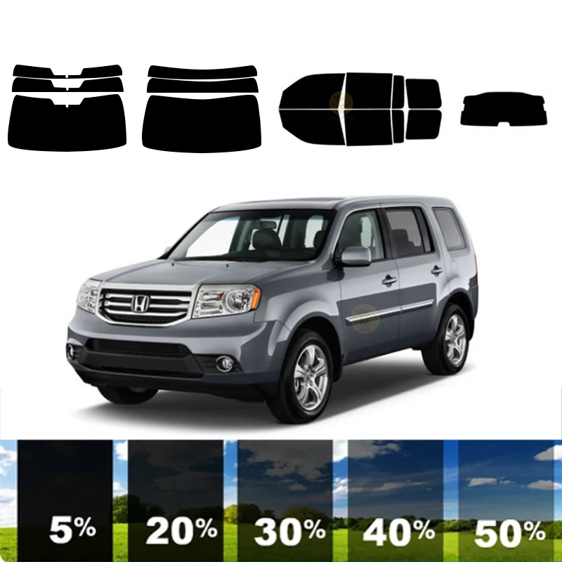 

precut Removable Window Tint Film For Car 100% UVR 5%-70%VLT Heat Insulation Carbon ﻿For HONDA PILOT 4 DR SUV 2009-2015