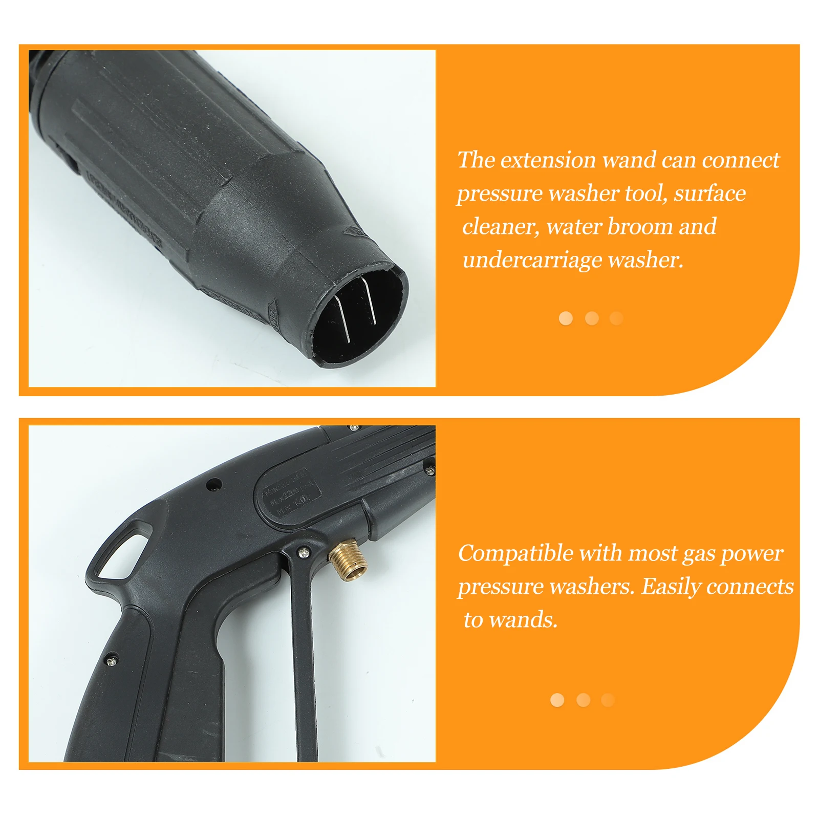 

Aluminum Clip Pressure Washer 2200PSI Car Wash Nozzle Cleaner Extension Tool for Driveways Patios Decks Boats Homes