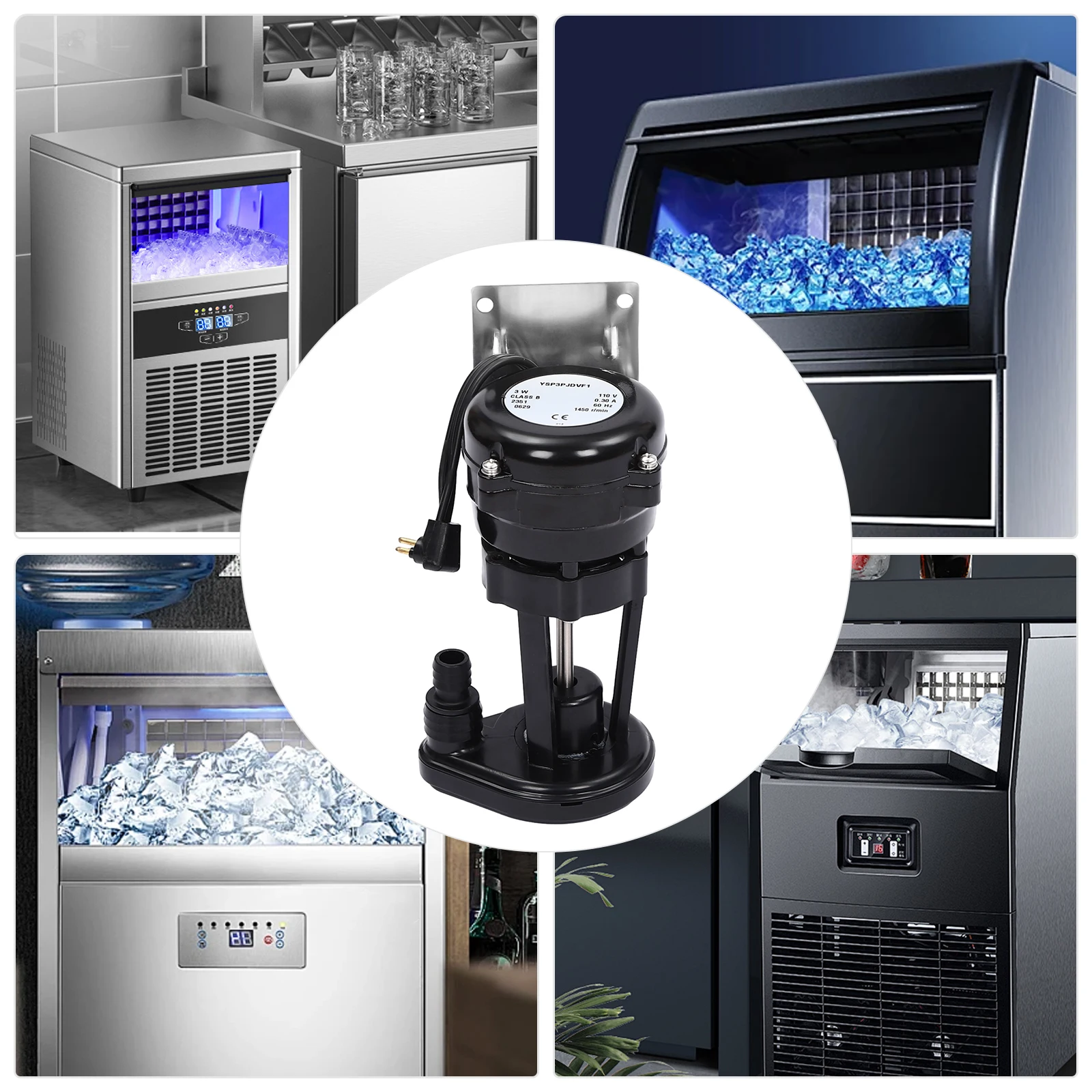 

Насосный агрегат для льдогенератора 110В, запчасть для ремонта и обслуживания льдогенераторов Scotsman, Hoshizaki, Vevor, Cotlin