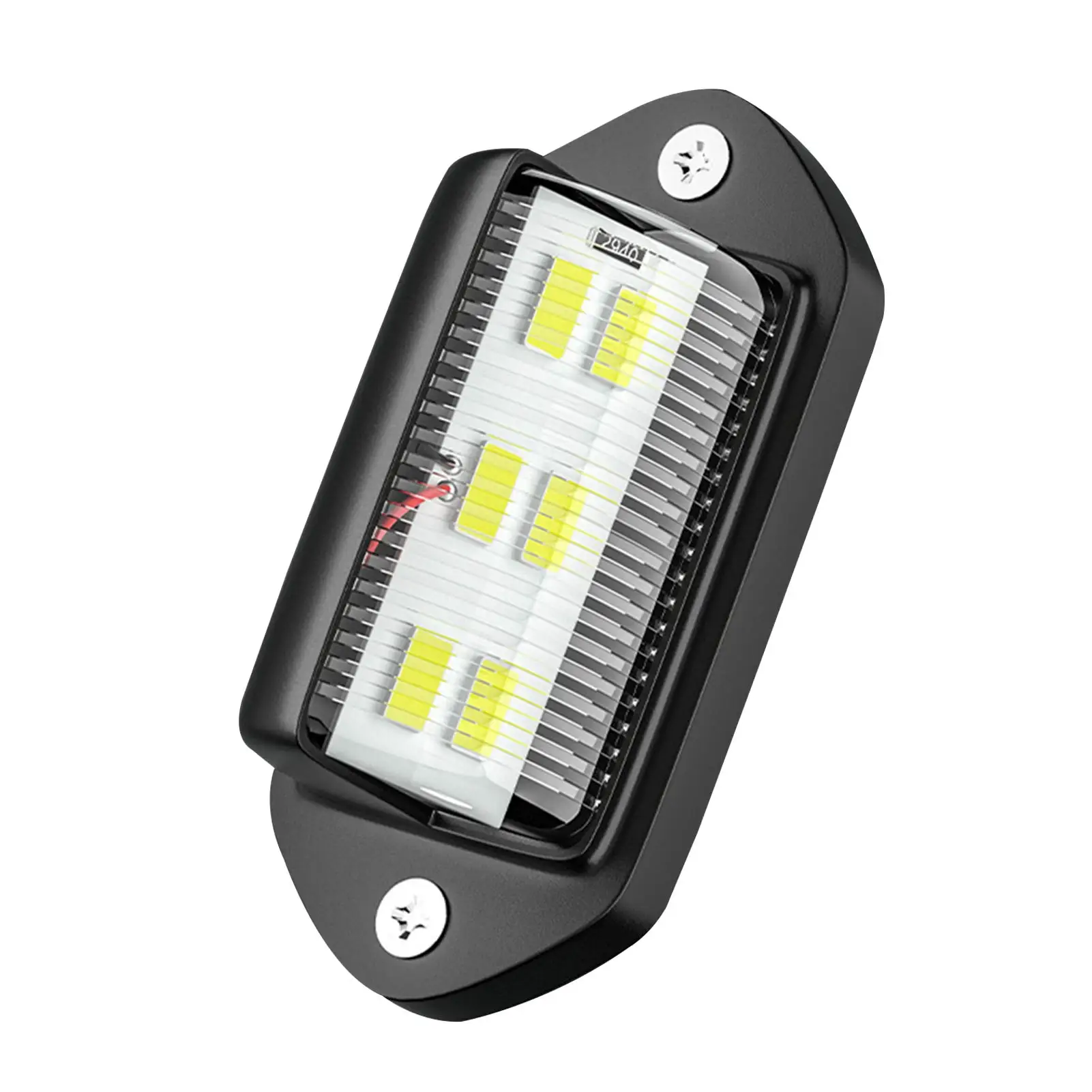 

LED License Plate Light 12V To 24V DC Waterproof 6 LED License Plate Lamp Taillight Waterproof Car Dome Map License Plate Light