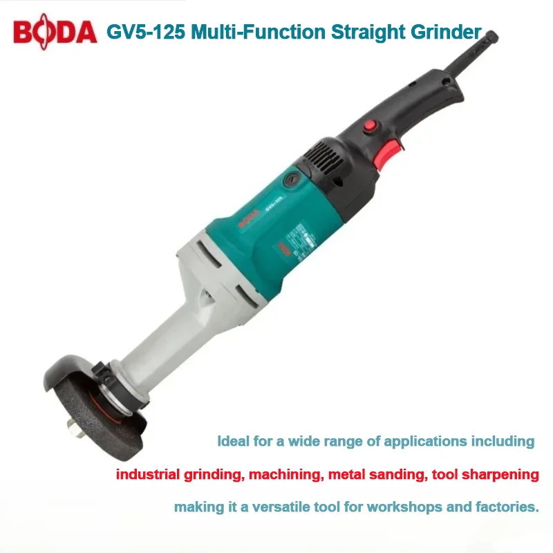 BODA Multi-Function 125mm Straight Grinder,950W Electric Grinder Sander Polisher for Metal,Wood,Stone Cutting&Polishing,220V