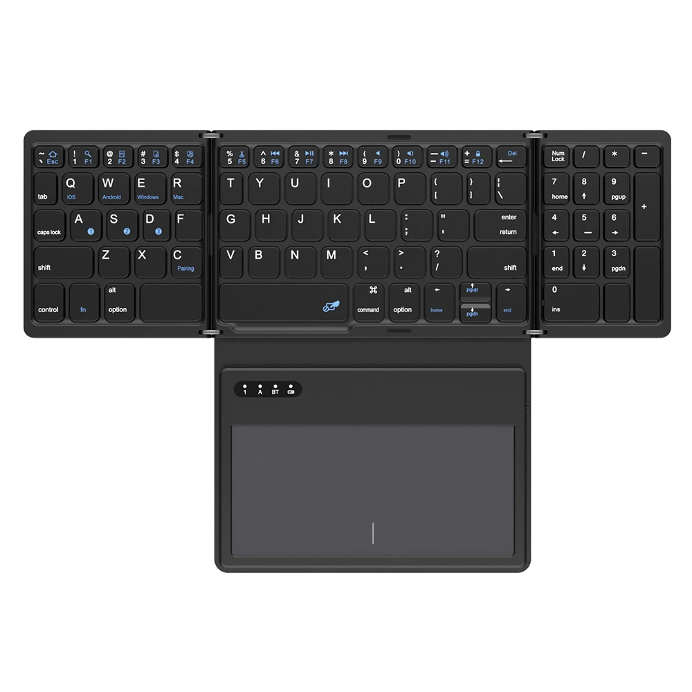 

B055 Portable Folding Bluetooth-compatible Keyboard Universal Laptop Tablet Wireless Keyboard with Touchpad