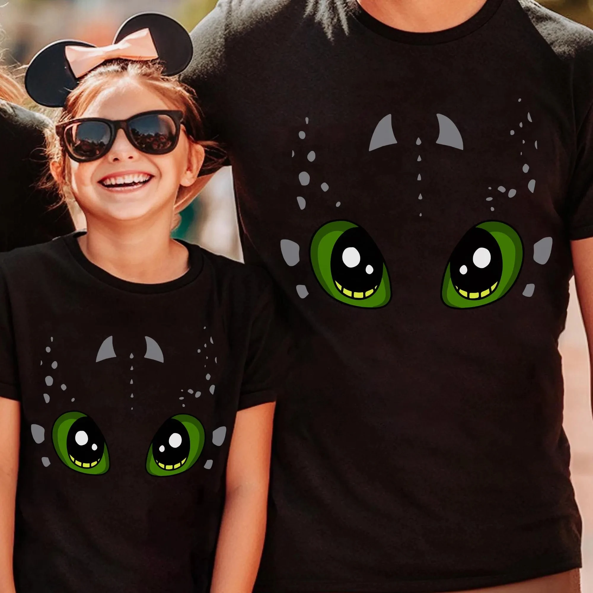 "كيف تدريب تنينك" تي شيرت كبير الوجه بدون أسنان وخفيف الرأس بدون أسنان تي شيرت تنين، زي ديزني لاند