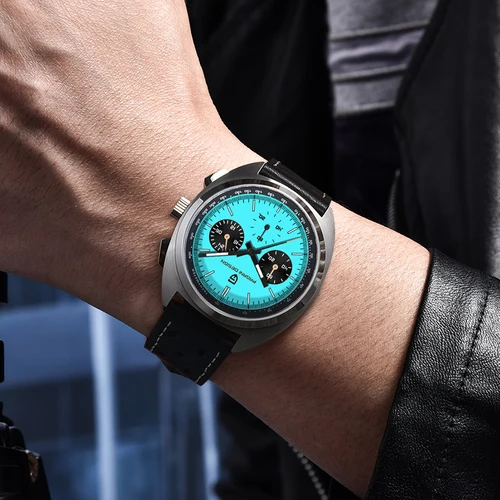 Imagen 2 del producto Relojes PAGANI DESIGN para hombre, cronógrafo de cuarzo de lujo, luminoso, AR, zafiro, deportivo, de cuero, regalo, novedad de 2025