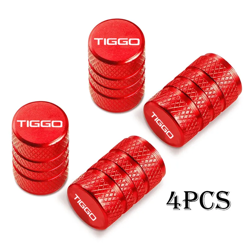 Car Wheel Tire Valve Caps Tyre Stem Covers Airdust Waterproof For Chery Tiggo Logo Tiggo 2 Pro 7 Pro 8 Pro 5x