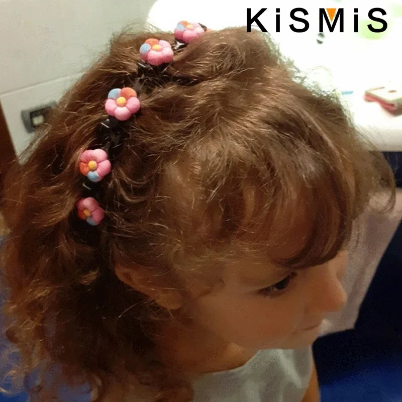 KISMIS-Bandeau de cheveux pour enfants, pinces à cheveux mignonnes, bandeaux pour filles, sans dommage aux cheveux, 1PC