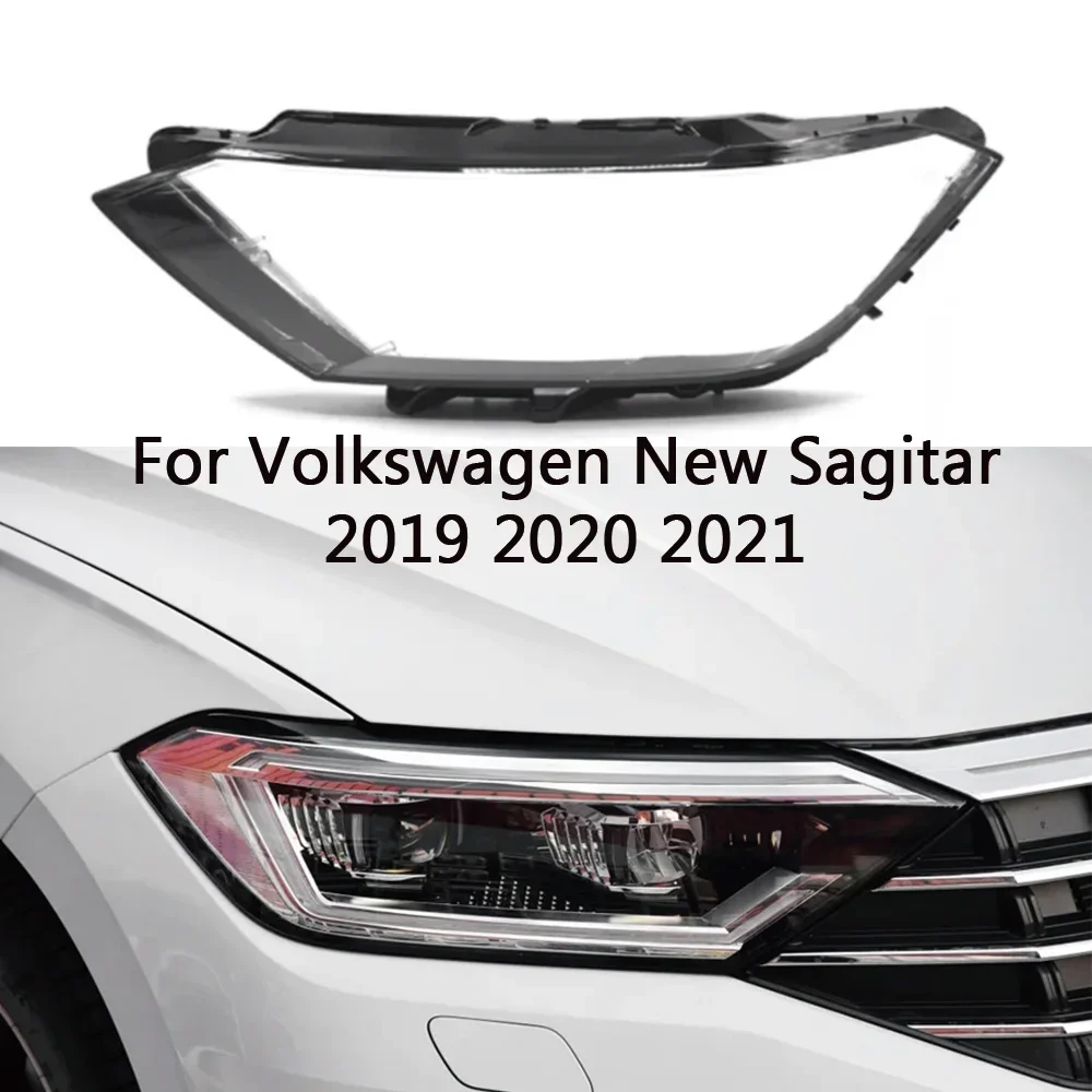 

HTTCY Для Volkswagen VW New Sagitar 2019 2020 2021, передняя фара, прозрачная крышка, абажур, корпус фары, линза из плексигласа