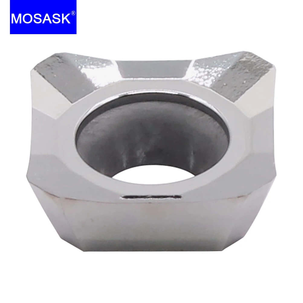 Imagem -02 - Mosask-ferramentas de Fresagem Facial Km45 10 Peças Estrutura de Carboneto de Tungstênio Semi-acabamento Cobre Torno Cnc 1204 Zk01