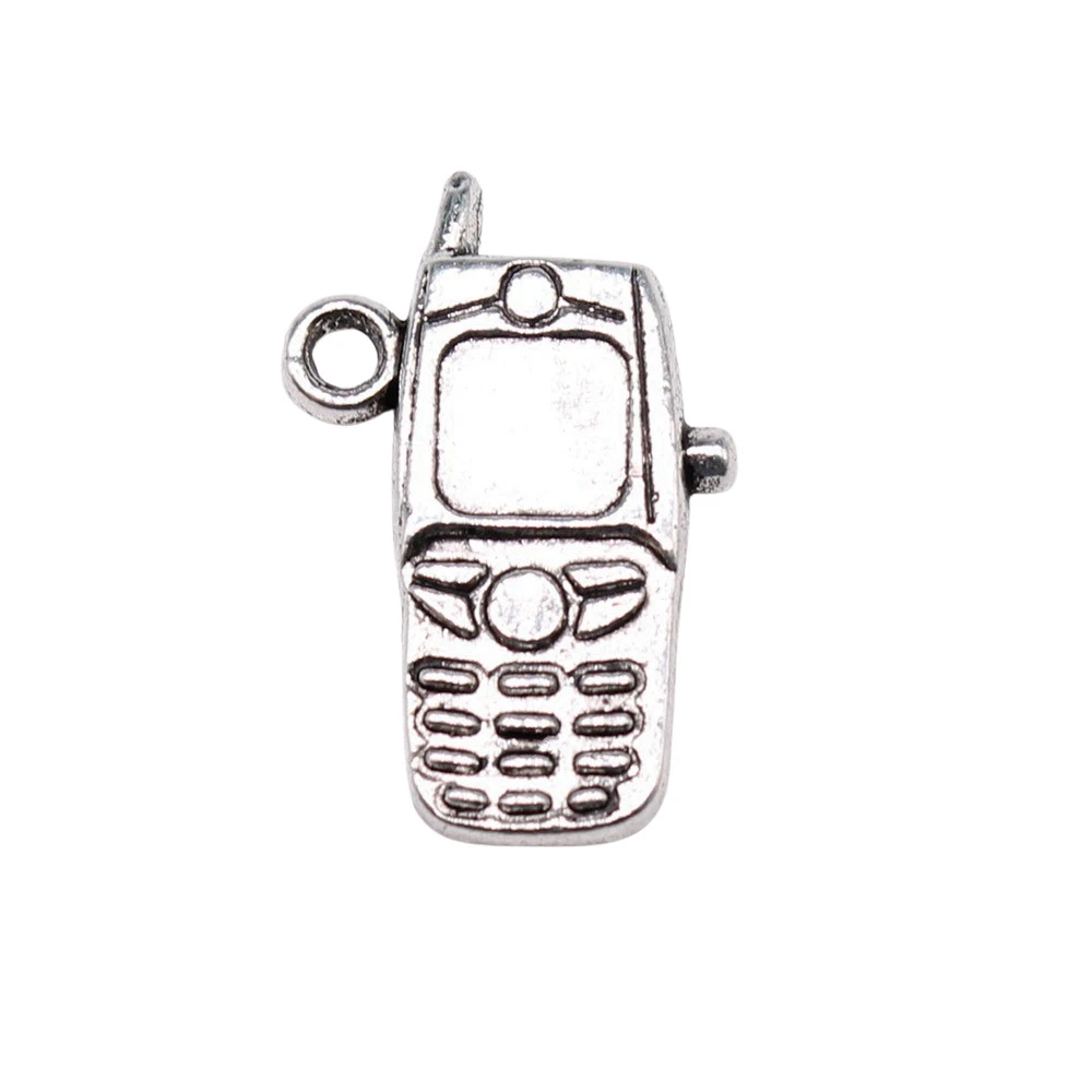 Phone Pendant Cell Phone Charms Accessories For Jewelry 24x16mm 5pcs