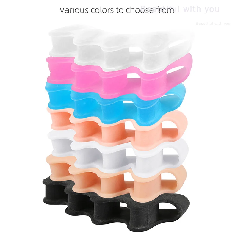 Separador de dedos do pé, corretor de valgo flexível, alivia o polegar, cuidados com os pés