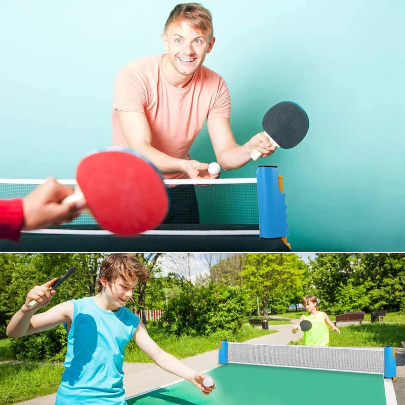 Telescopic Table Tennis Net Rack 1.8m Nylon Net Multi-color Optional Table With Portable Table Tennis Net Rack