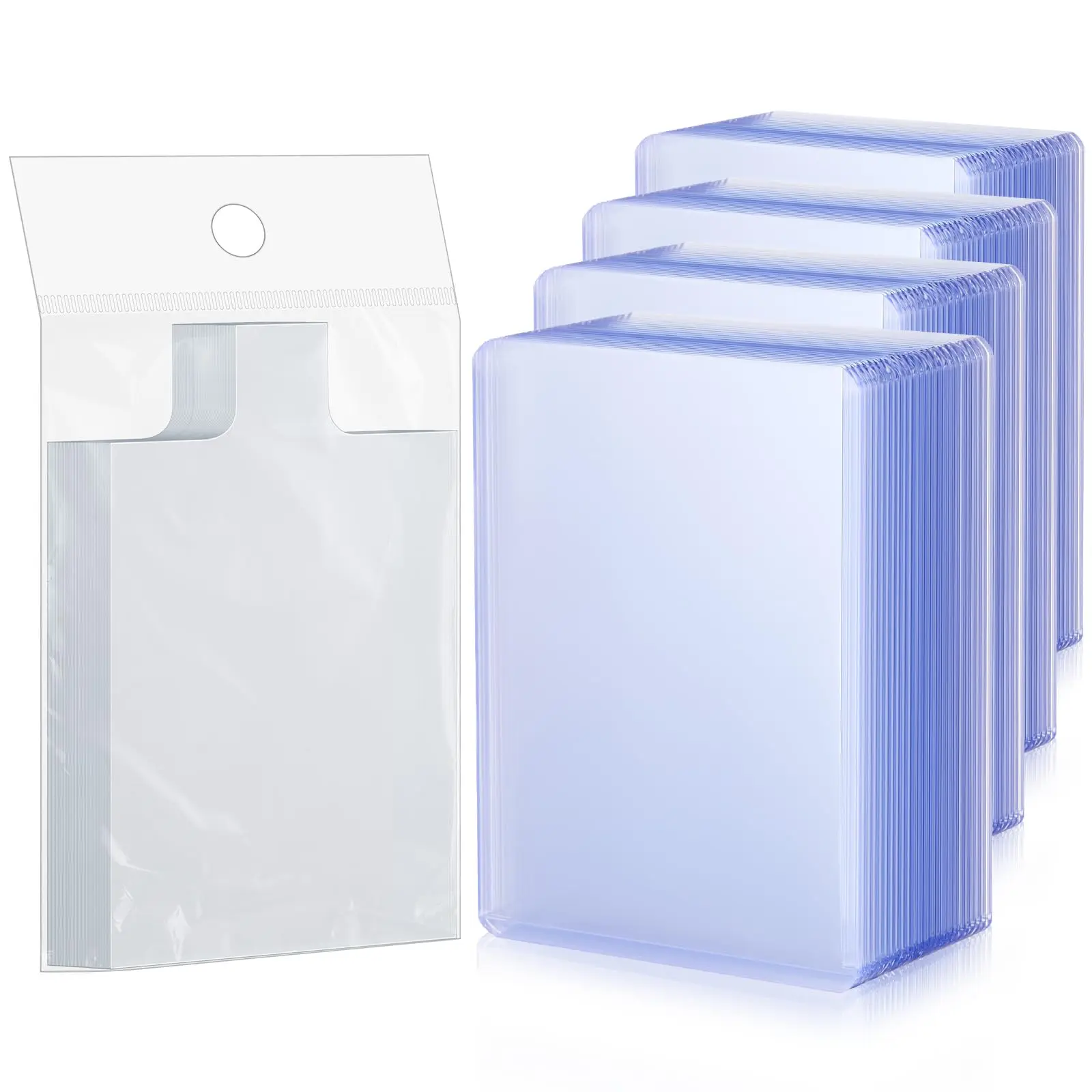 100-1000 Stück 65*90mm Transparente Kartenhüllen mit Erhöhung, passend für YuGiOh-Spielkarten, Schutzhülle, Sammelmappe, Etui – Detail 1