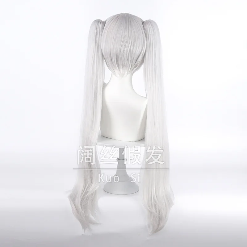 Anime Beyond Journey's End  Frieren cosplay wig role play white silver hair with ponytails costumes