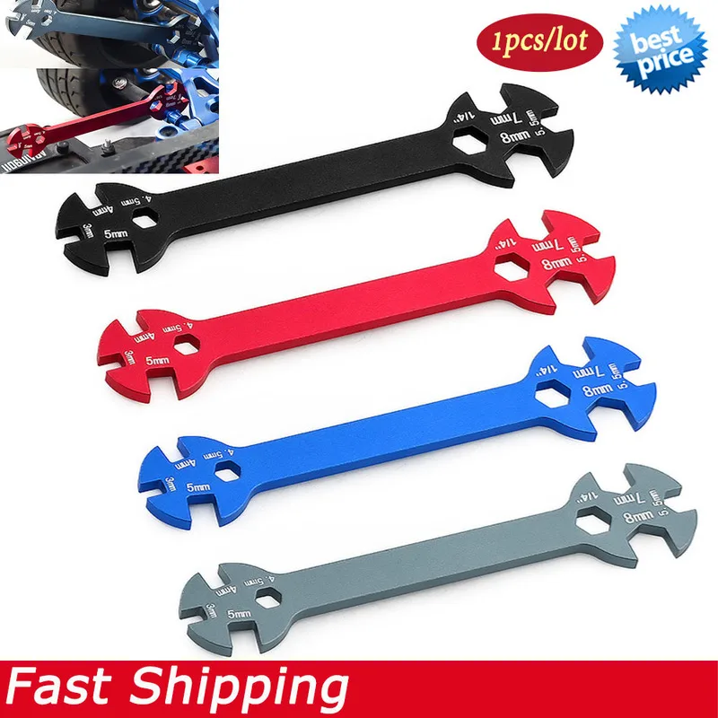 3/4/4.5/5/5.5/7/8mm Metal RC Multifunction Turnbuckle Repair Wrench #7075 for Turnbuckle & Nut Spanner Tool Upgrade Parts