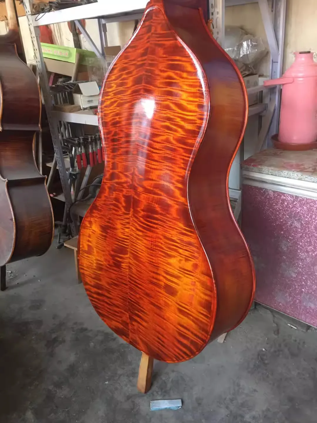 High-grade Upright double bass Solid Maple back and Spruce wood top 3/4