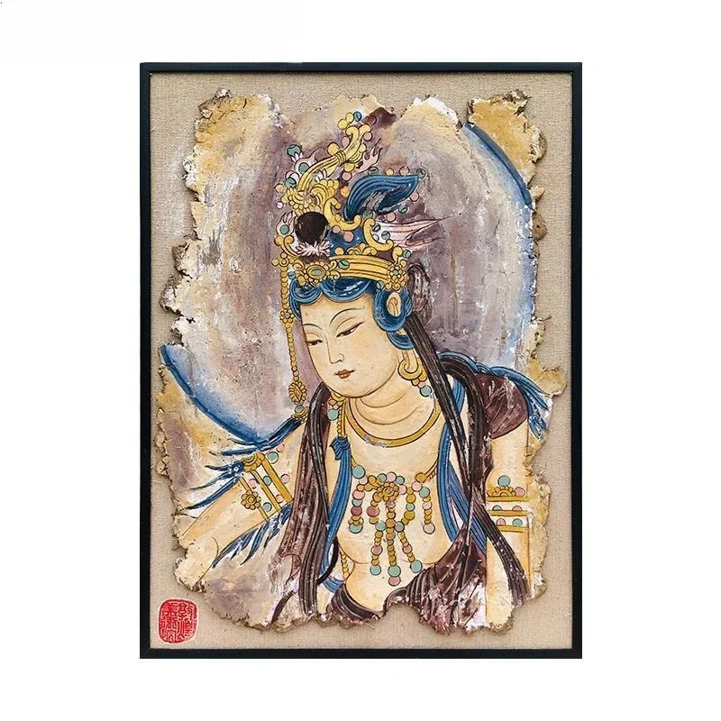 

New Dunhuang Research Institute, Dunhuang murals are purely handmade clay paintings, prints, museum merchandise gifts, antique