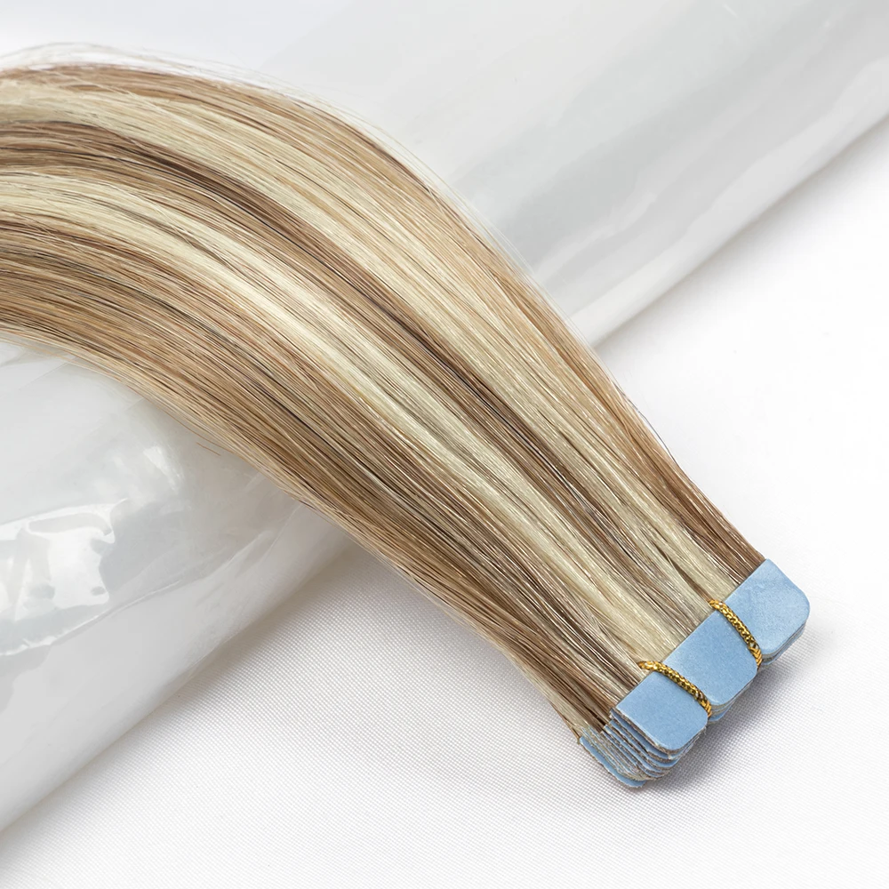 

Мини-ленточные накладные пряди из натуральных волос 3x0.8см, 360 шт. ° Накладки для придания объема боковым прядям волос, всего 10 шт., 16 дюймов