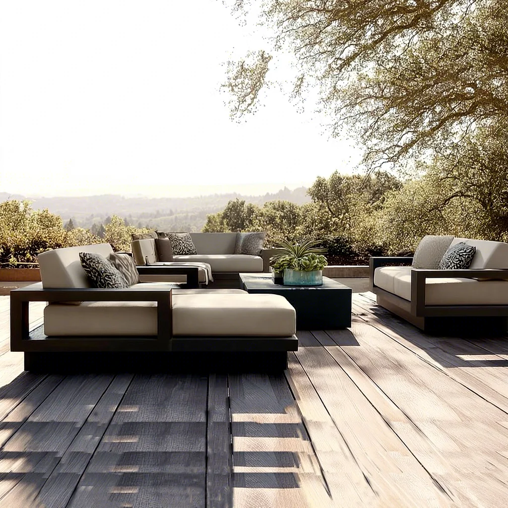 

High End Factory Balcony Patio Aluminum Outdoor Garden Furniture Modular Sofa Outdoor Furniture Set