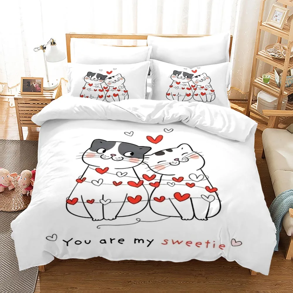 

New King Queen Lovers Bedding Set Single Twin Full Queen King Size Lover Oil Painting Bed Set Aldult Kid Bedroom Duvetcover 020