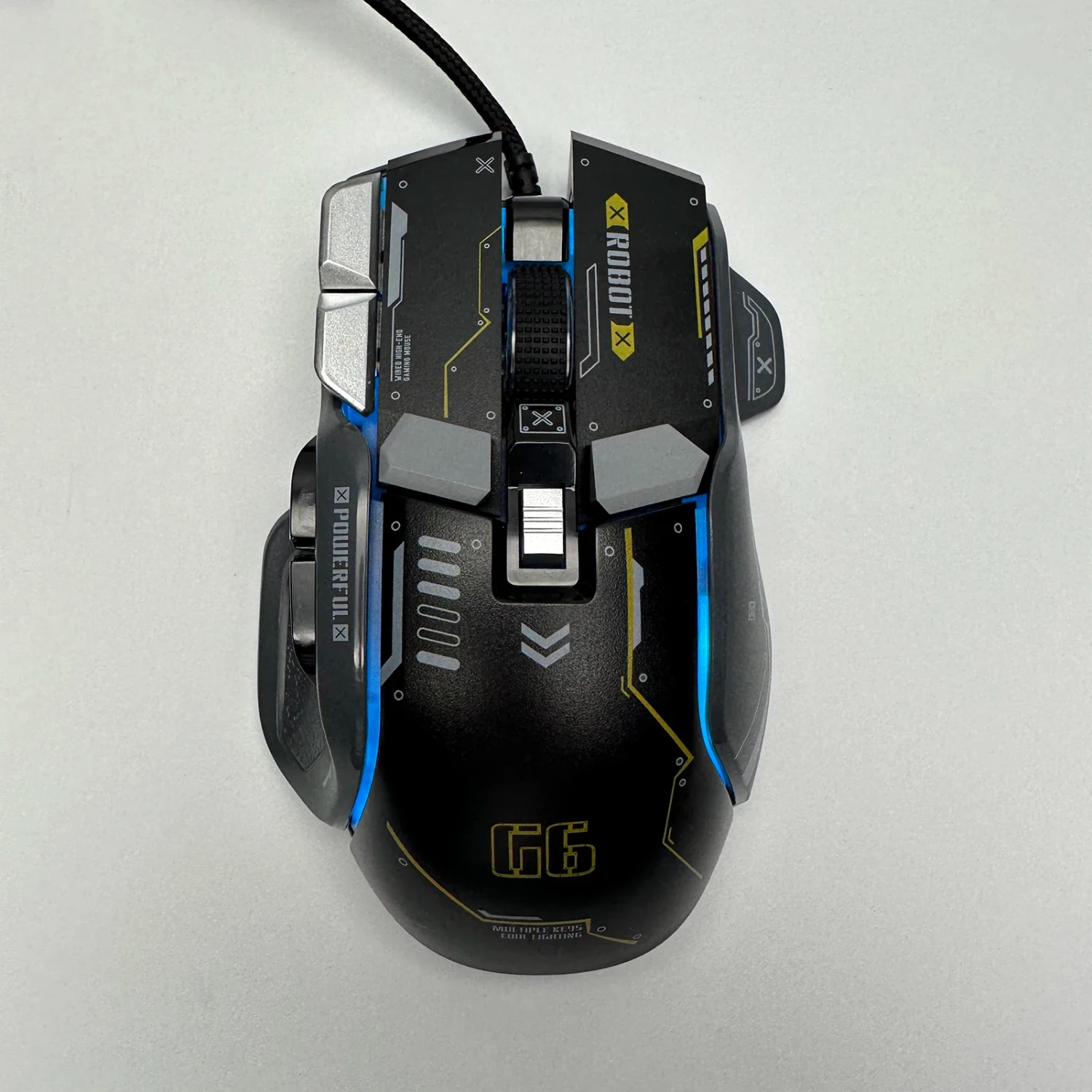 

G6 Gaming Mouse 12-Key Mechanical Mouse 12800DPI Ergonomic Wired Mosue 10-key Macro Programmable 13 RGB Lighting Modes Mice