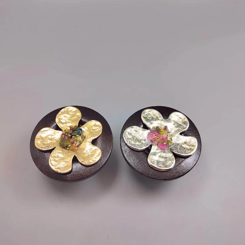 50mm wooden handle, European and American country-style wardrobe door, drawer, cabinet surface-mounted single-hole handle