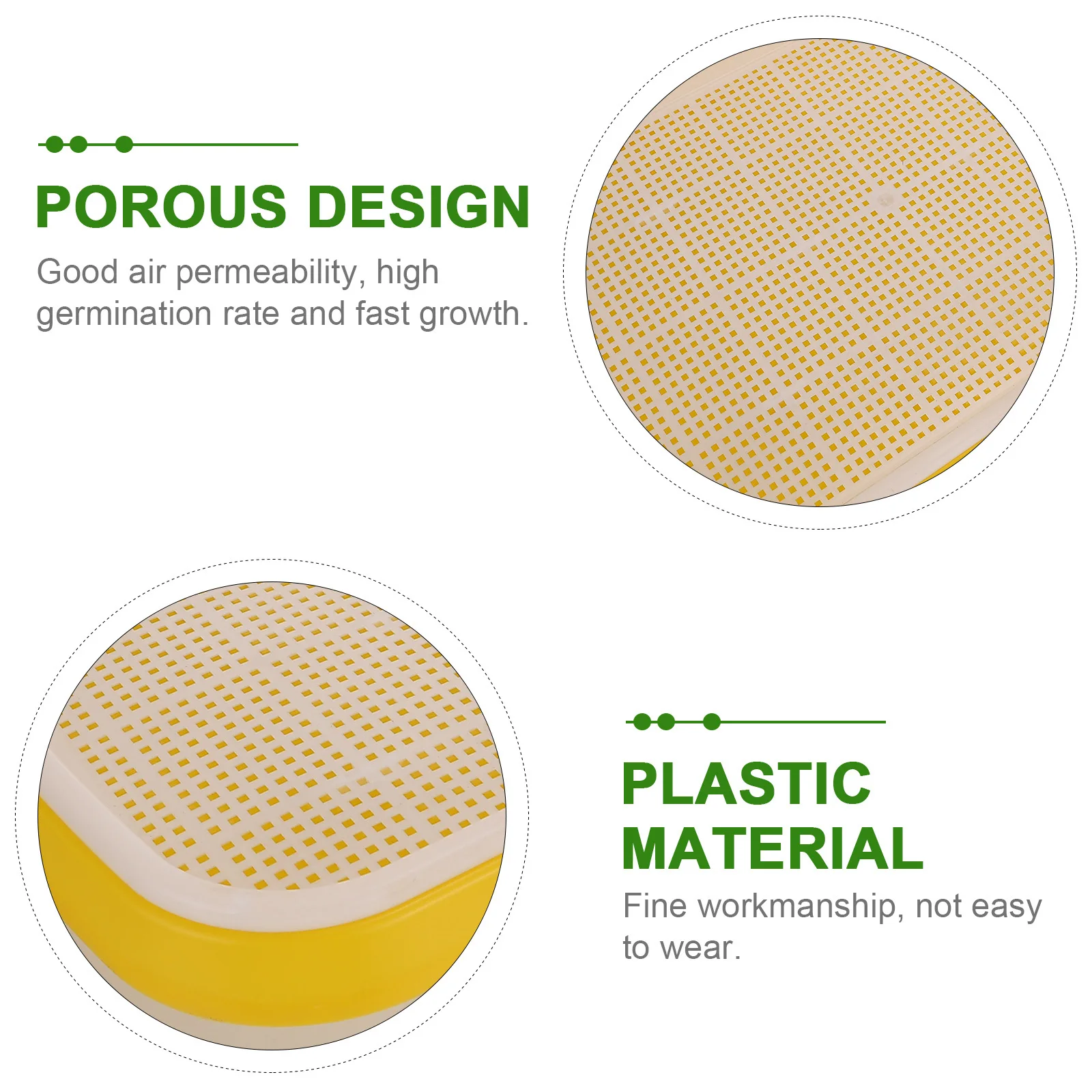 

2pcs Seedling Tray Multipurpose Plastic Sprouter Double Layer Design For Soil Moisture Succulents Grower Plant Germination