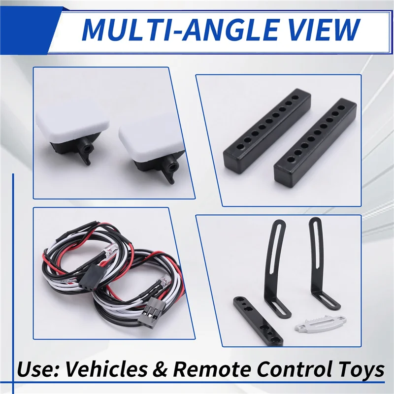 

A87ifor TRX4 Metal Front Camel Trophy Bumper With Light For 1/10 RC Crawler Car Traxxas TRX4 TRX-4 Defender