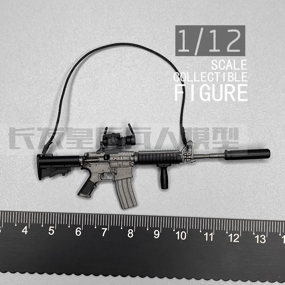 

1/12 Scale Submachine Gun Model for 6'' Crazy Figure LW020 Seal Special Forces