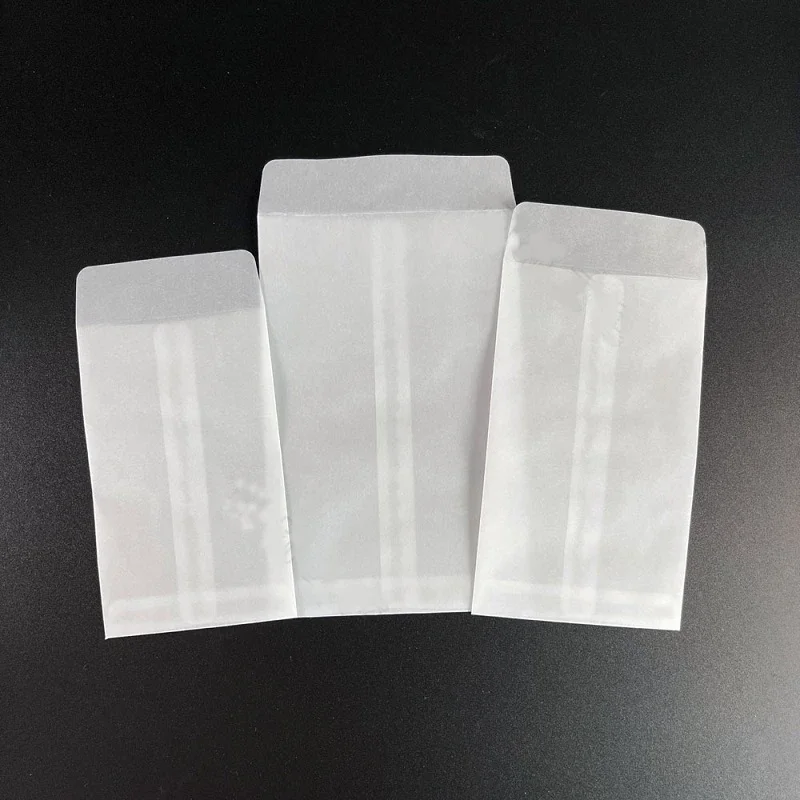 50pcs Translucent Big Envelope Jewelry Storage Bag for Card Earring Cookie Candy Packaging Bags Wedding Wedding Folder Envelopes