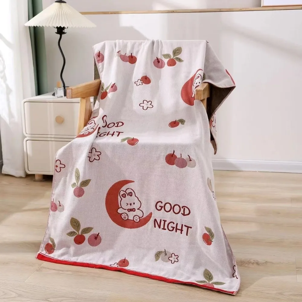 High Quality Multi Layer Bath Towel Soft Double Sidedprinted Beach Towel Multifunctional Small Blanket Universal in All Seasons