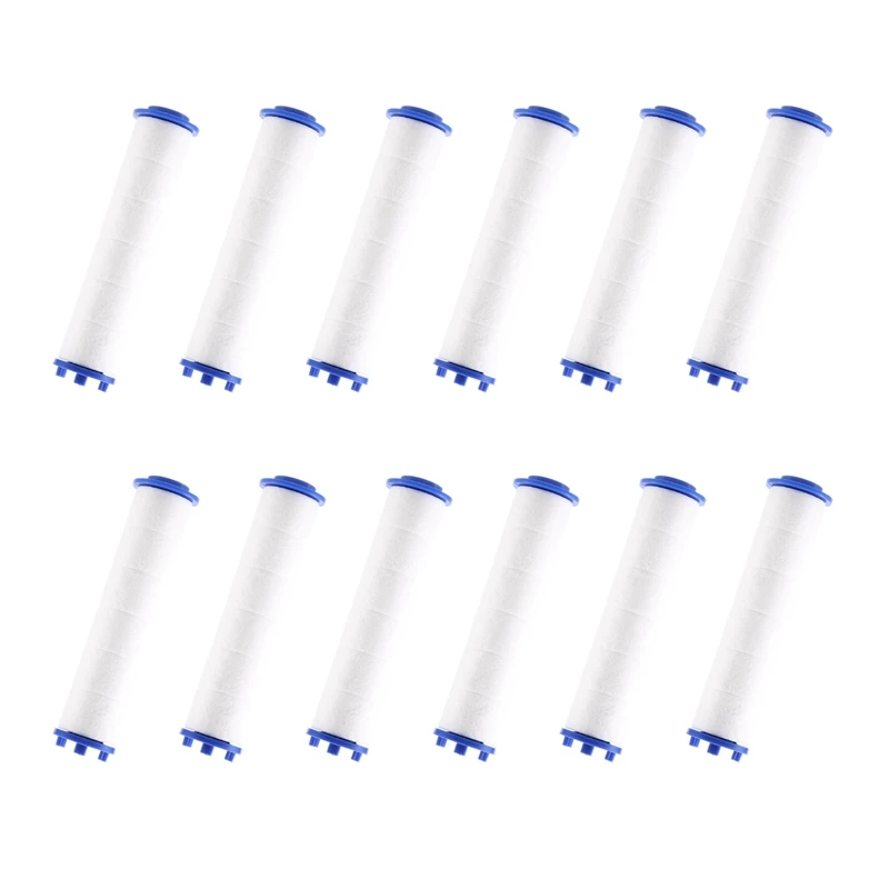 TKOH-Filter Cartridge For Vortex Shower Head 3.7In Set Of 12 Replacement Filter Cartridge For Detachable Propeller