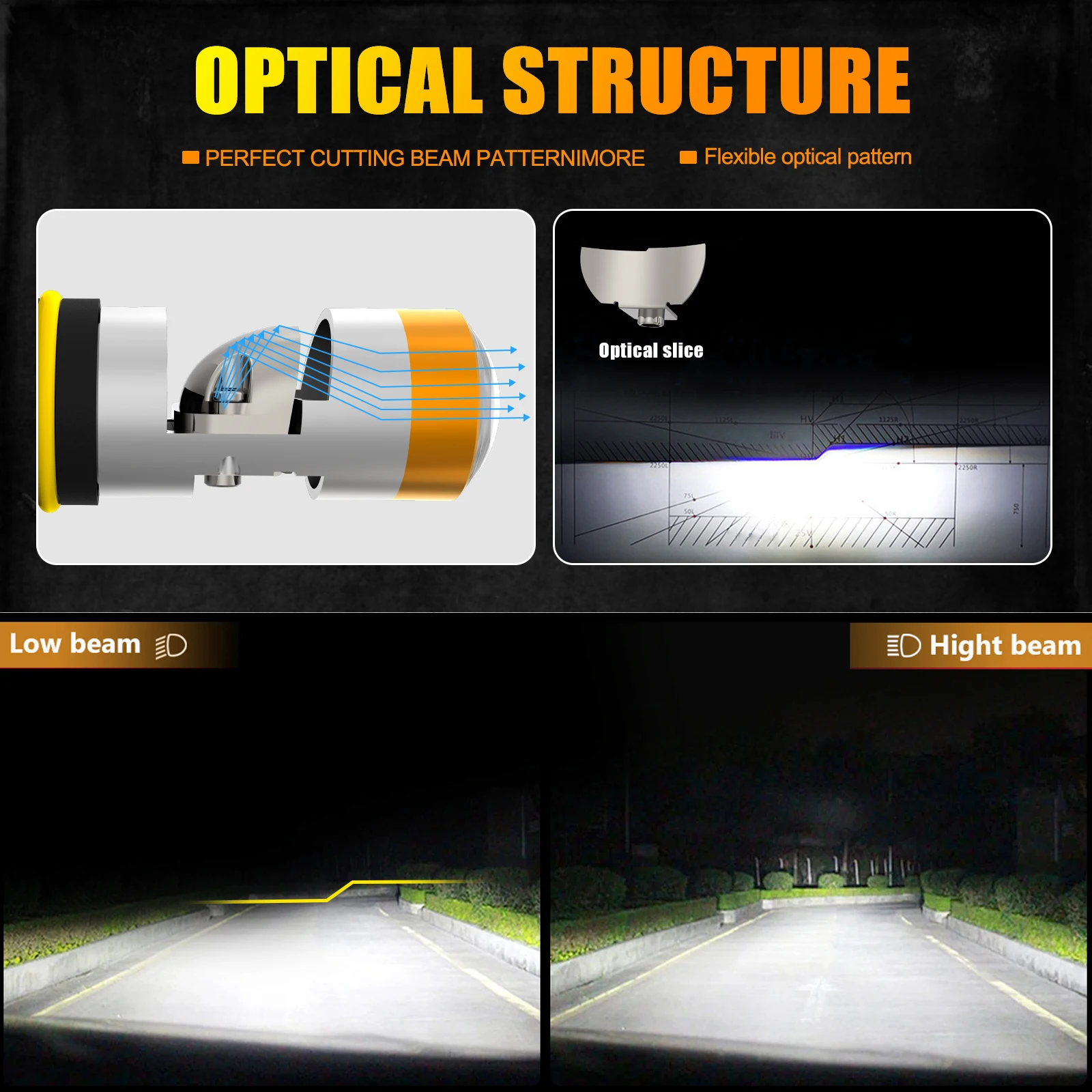 مصباح أمامي لعدسة جهاز عرض ضوئي ليد MZGN-Bi ، مصابيح ليد للسيارة ، بو ، تورو ، من من من ، من ، من ، إلى ، H7 ، H11 ، H4 ، HB3 ، HB4 ، 30000lm مصباح ، 2 #3