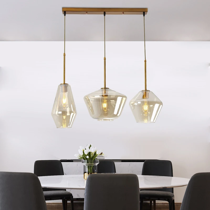 Imagem -04 - Vidro Moderno Led Pendant Lights Nordic Creative Fixtures Altura Ajustável Deco Lâmpada Sala de Estar Quarto Interior