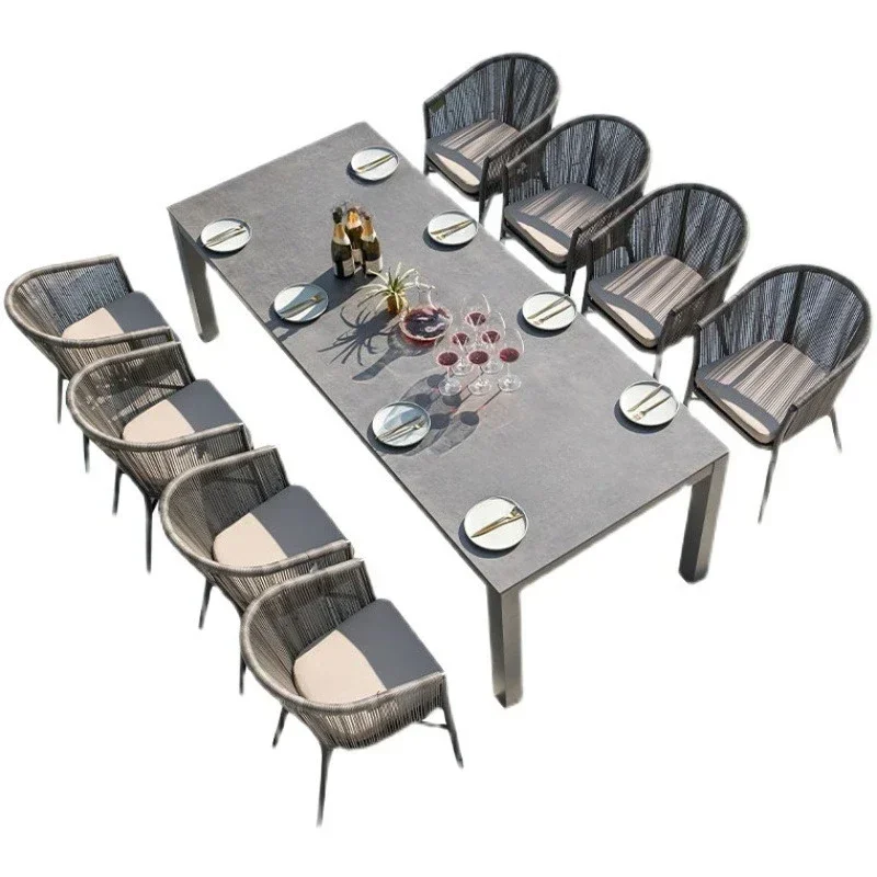 Outdoor tables and chairs, courtyard garden, rattan tables and chairs, hotel homestay, outdoor balcony, and chairs group