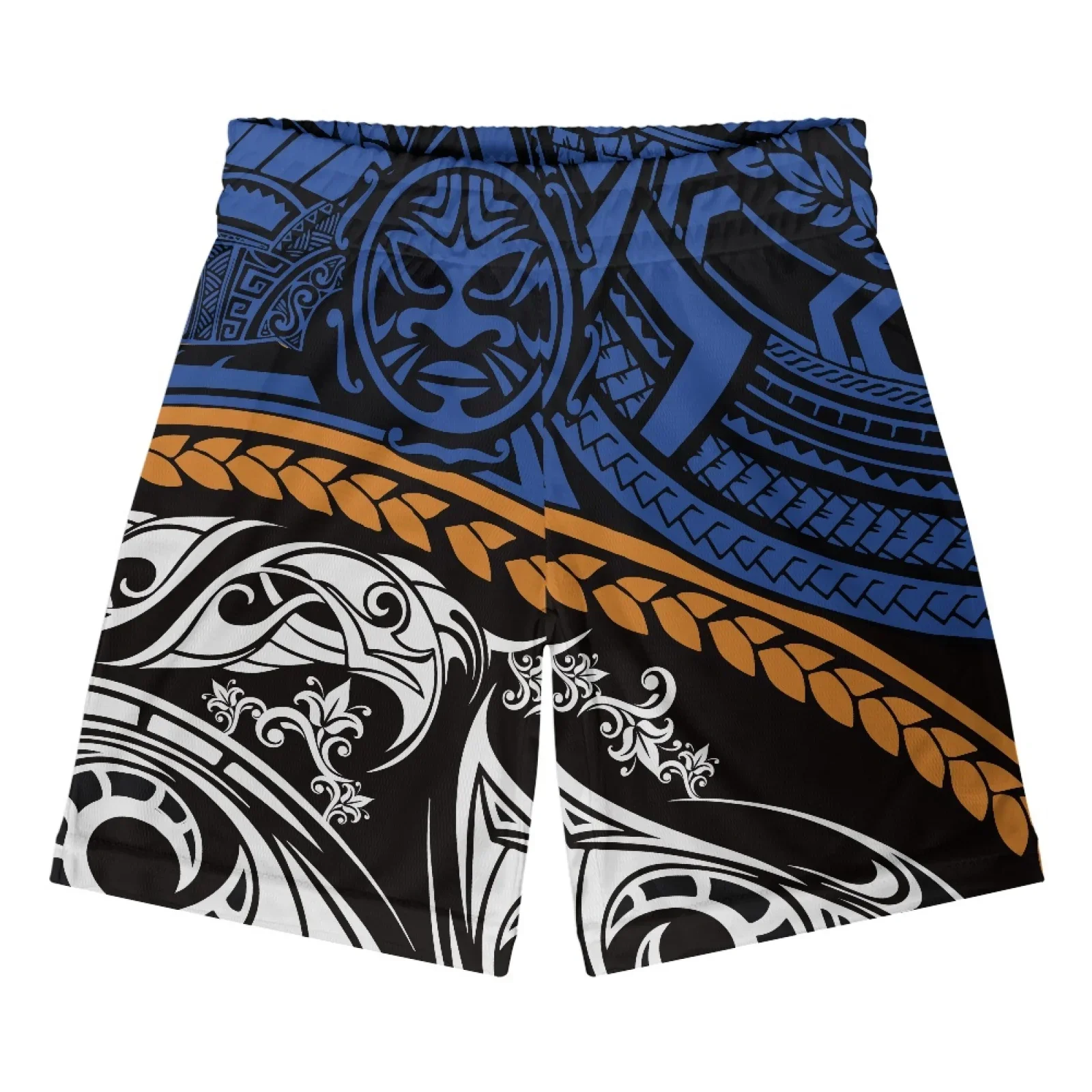 Polynesian Tribal Pohnpei Totem Tattoo Prints Men Basketball Sport Running Shorts Workout Jersey Male Exercise Fitness Gym Tight