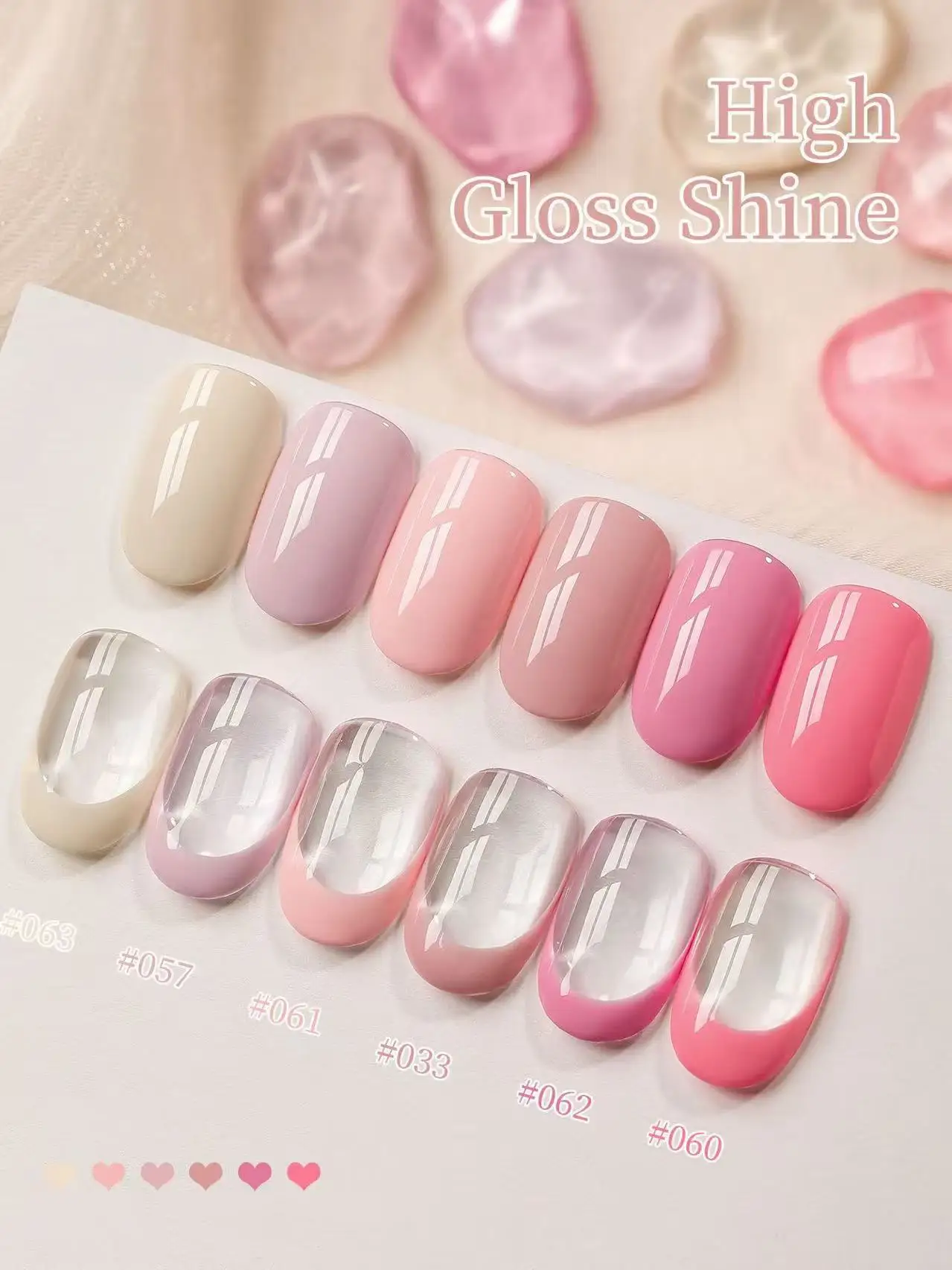 XEJAYI 6개 캔디 슈가 젤 네일 폴리쉬 세트 UV LED 쏙 오프 젤, 세미 퍼머넌트, DIY 살롱 퀄리티 네일 아트 젤