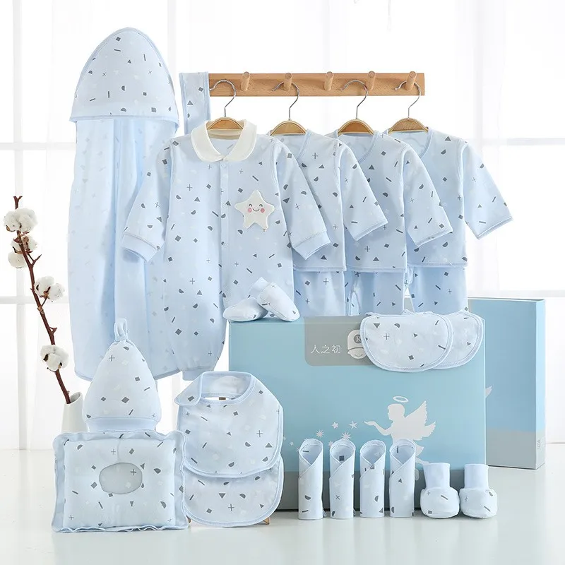 

18/21/23 Pcs Newborn Clothes Set Baby Clothing Suit Pure Cotton Baby Birthday Present Newborn Gift Unisex Infant Clothes No Box