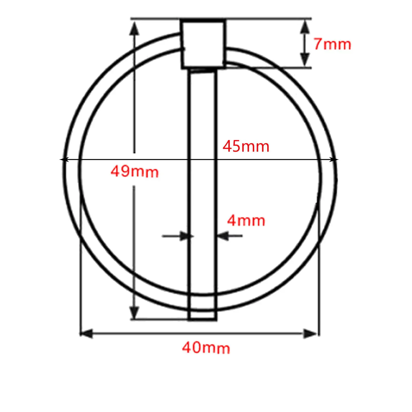 2x perni Lynch in acciaio inossidabile da 4,0 mm per scatola di cavalli per carrello per trattore e rimorchio