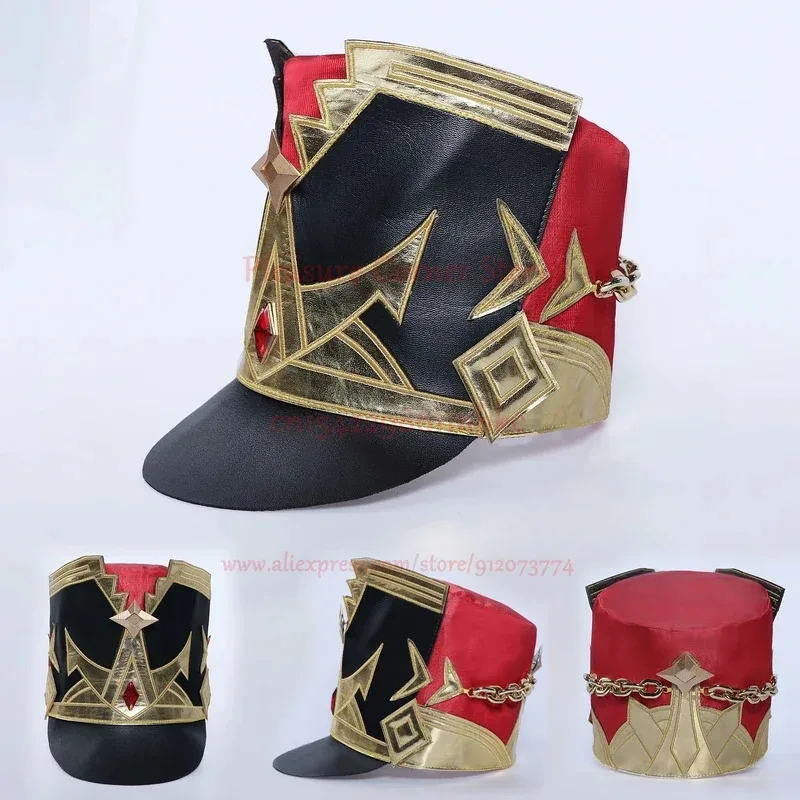 

qq 123 В НАЛИЧИИ Костюм Genshin Impact Fontaine Chevreuse Косплей Платье Опора Парик Обувь Шляпа Полный комплект одежды Unif