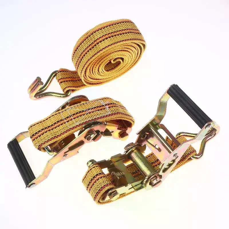 Lashing Belt Ratchet Straps 2/3/4/6m with Double Hook for Secure Truck Cargo Binding