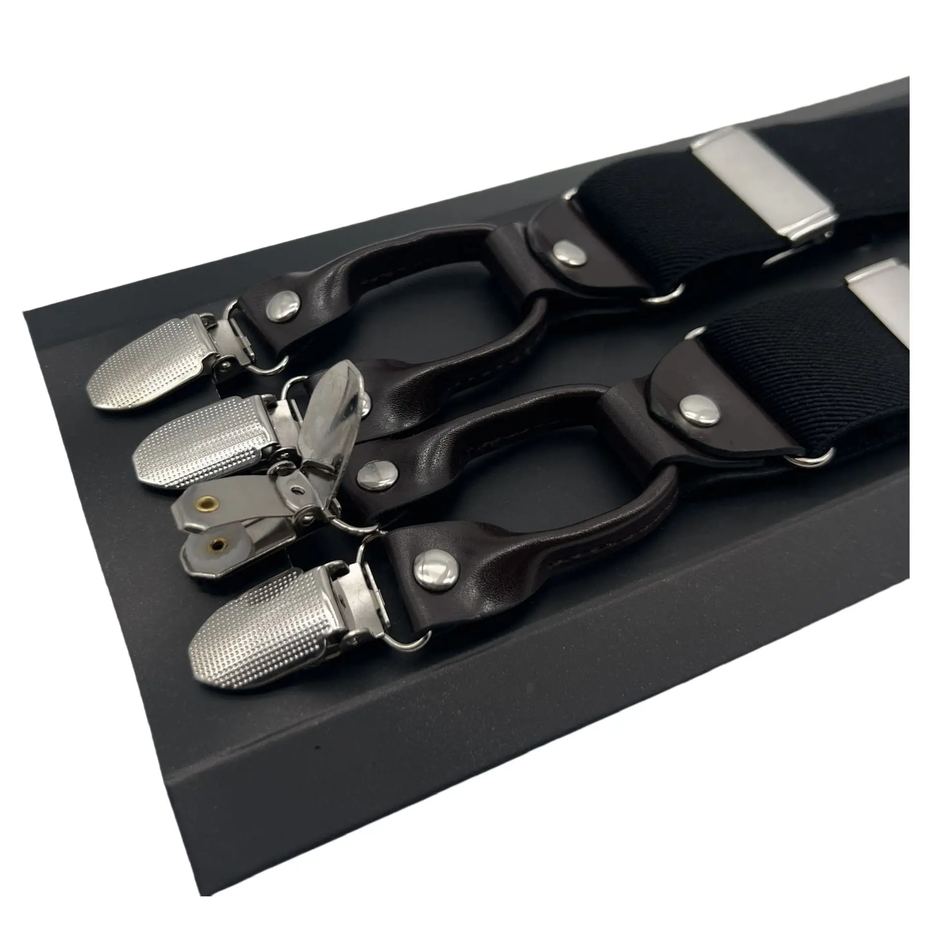 Bretelle per adulti Bretelle da uomo di alta qualità 3,5 cm in confezione regalo Accessorio di moda in pelle premium per imbracatura da uomo elegante