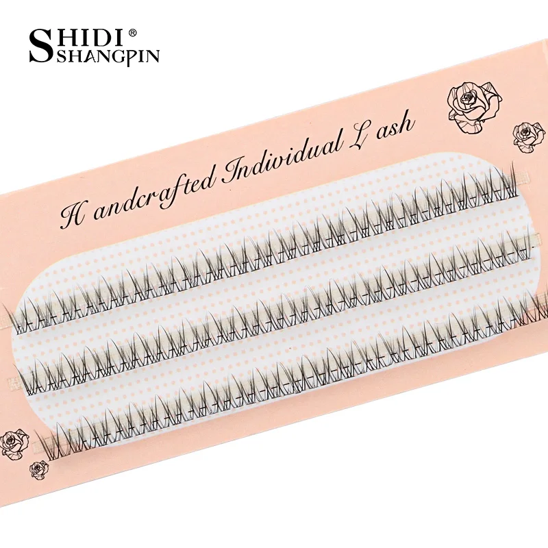 SHIDISHANGPIN Extensiones de Pestañas Individuales Naturales Largas, Racimos de Pestañas de Volumen Ruso, Paquete de Maquillaje de Cilios Postizos 3