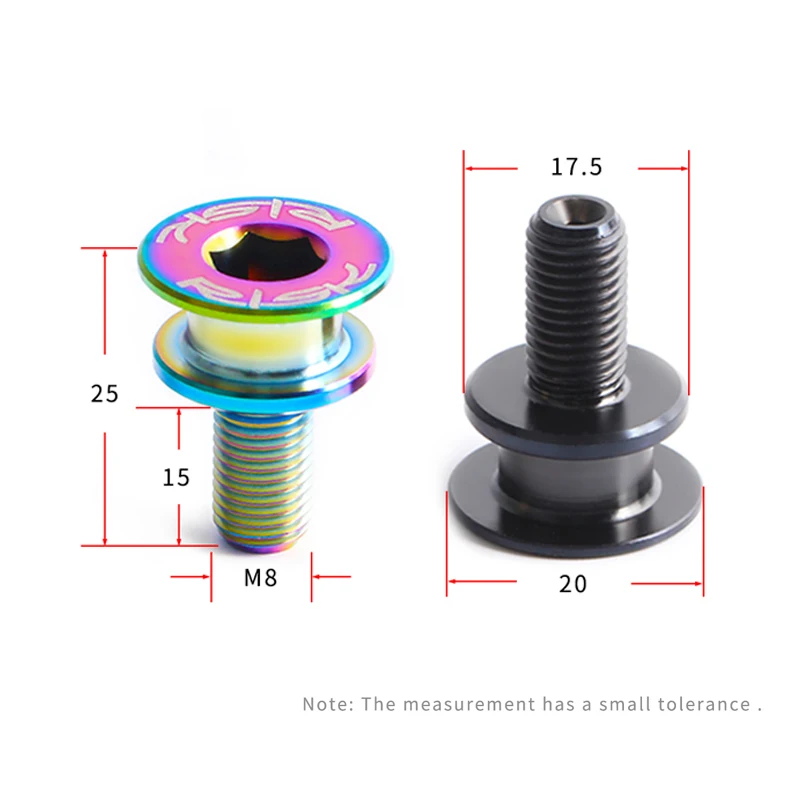 RISK M8x15 Bicycle BB Fixing Bolts Titanium Square Hole MTB Road Bike Bottom Bracket Fixed Screws Square-taper Bicycle BB Tools