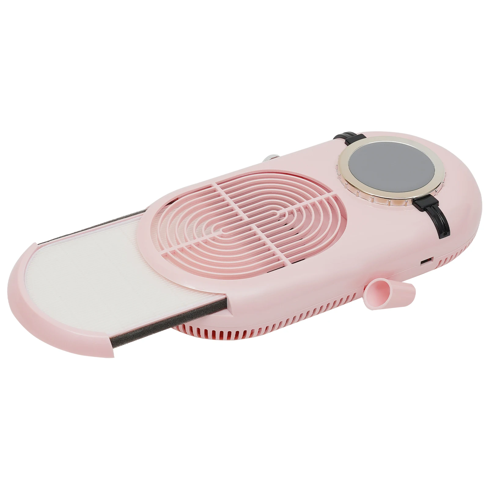 Adjustable Speed Nail Dust Collector 0-4000RPM with Dual USB Ports Reusable Filter Silicone Hand Rest Professional Nail Vacuum Cleaner for Salon Home Manicure Nail Art Use 8