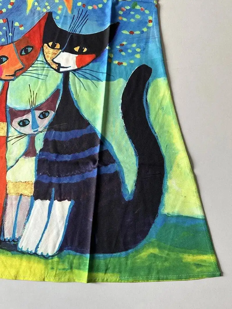 2025, europäisches und amerikanisches grenzüberschreitendes neues Damenkleid mit V-Ausschnitt, ärmellos, sexy bedruckt, großer Saum, Außenhandelskleid LM4V